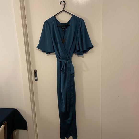 Collection teal wrap dress in size 12 - Picture 3 of 10